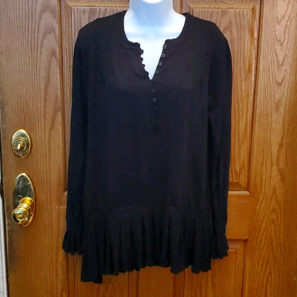 Free People light weight, bell long sleeve top - Picture 1 of 5